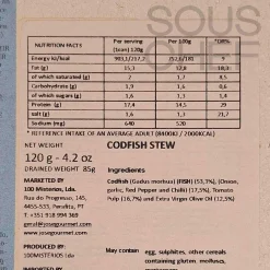 Hot Codfish Stew, 120g Ingredients Brands|Tinned Fish & Seafood