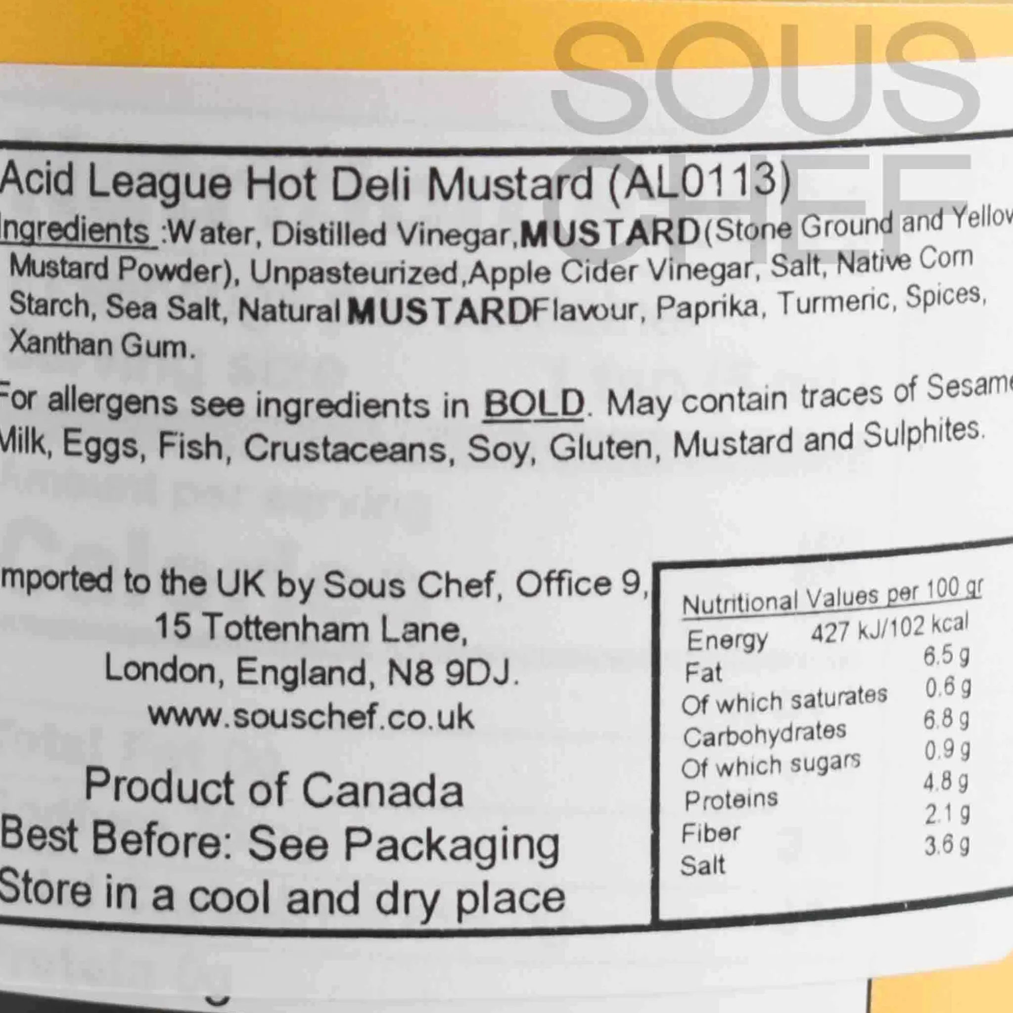 Discount Hot Deli Mustard, 355ml Ingredients Brands|Sauces & Condiments