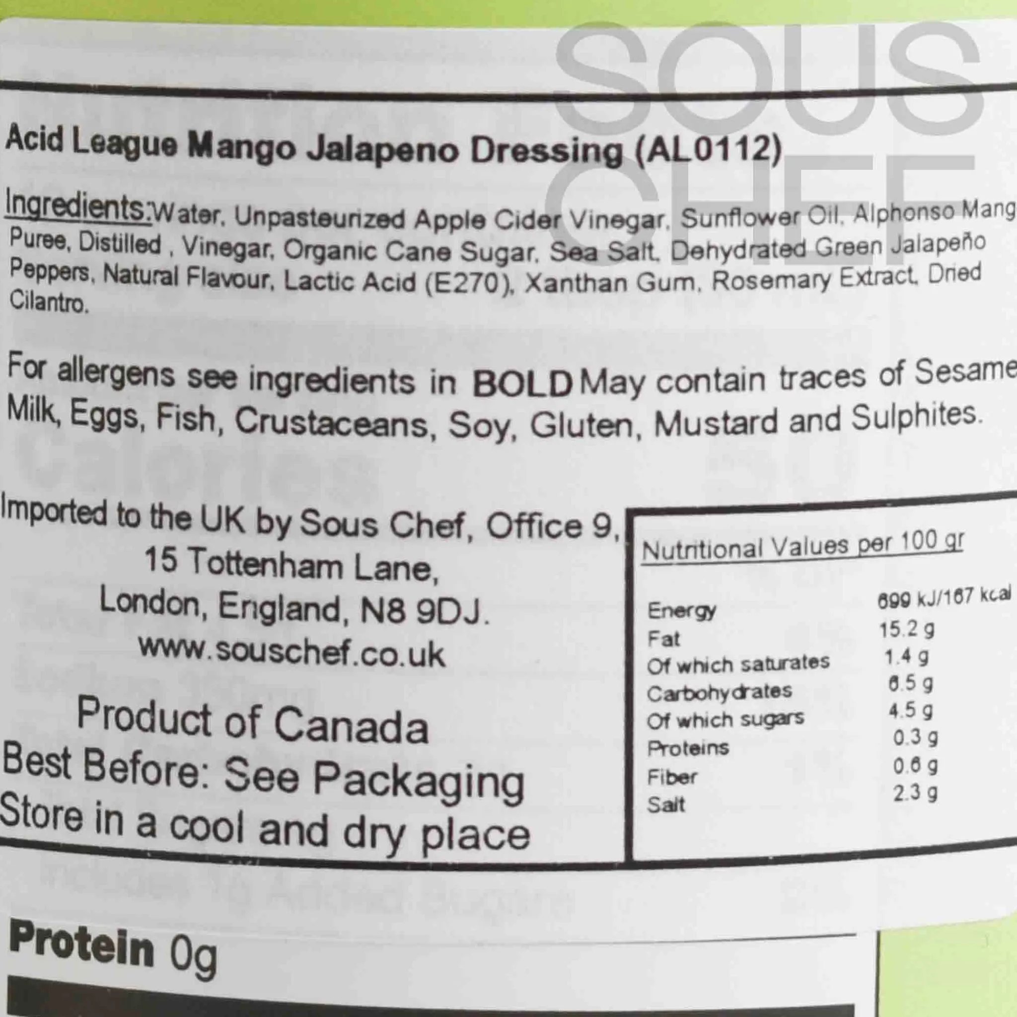 Discount Mango Jalapeno Dressing, 300ml Ingredients Brands|Oil, Vinegar & Dressings