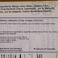 Discount Mango Jalapeno Living Vinegar, 375ml Ingredients Brands|Oil, Vinegar & Dressings