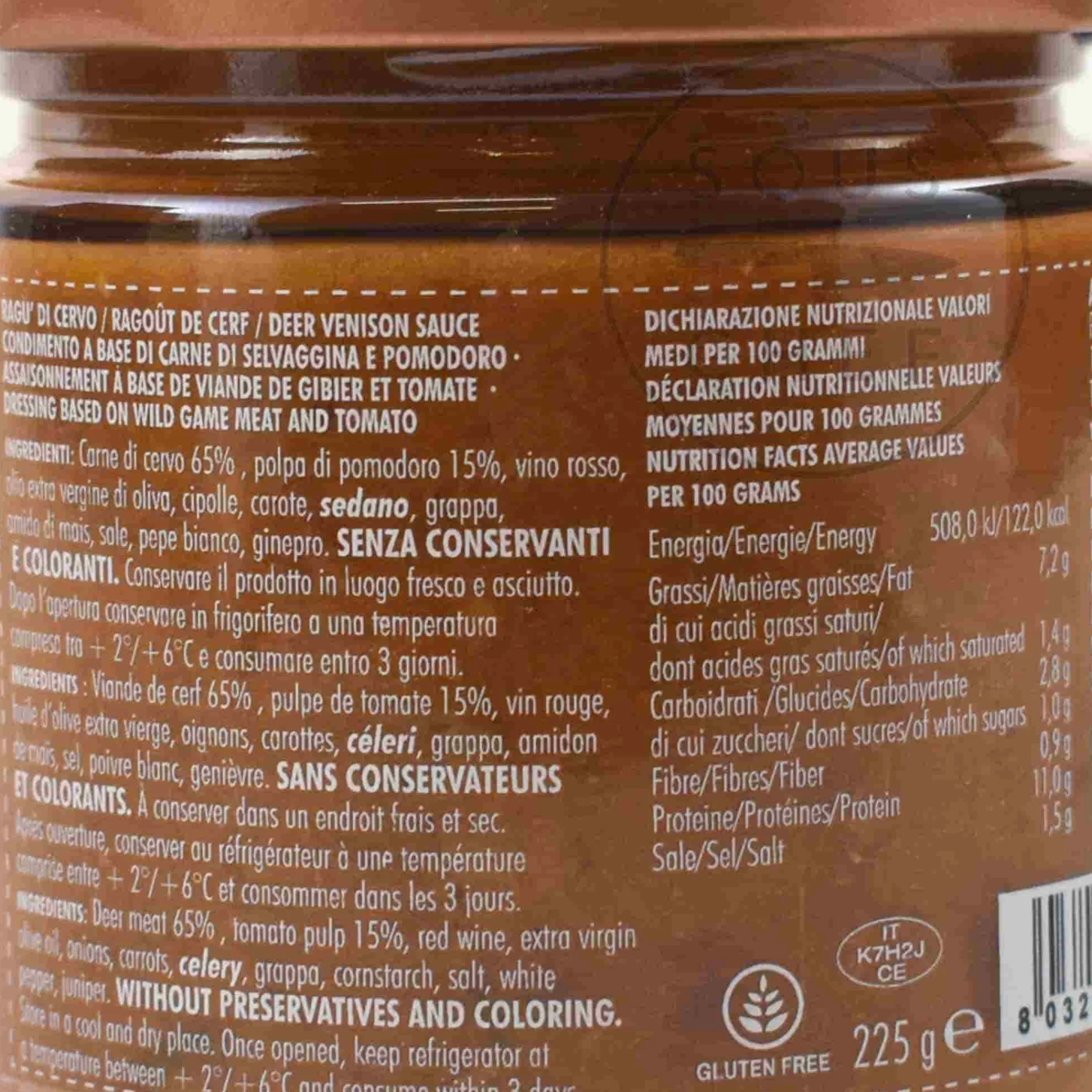 Outlet Venison Ragu, 225g Ingredients Brands|Italian Ingredients
