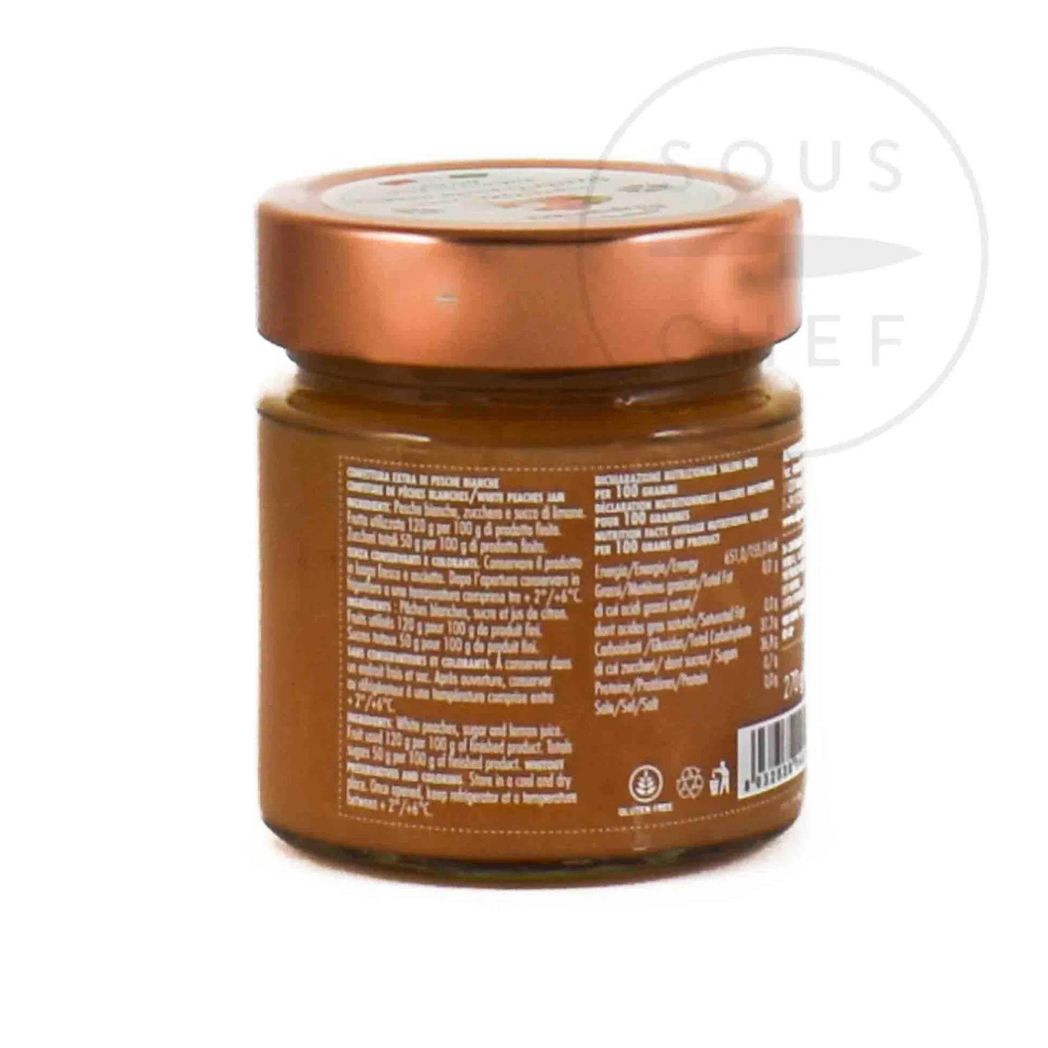 Clearance White Peach Jam, 270g Ingredients Brands|Italian Ingredients