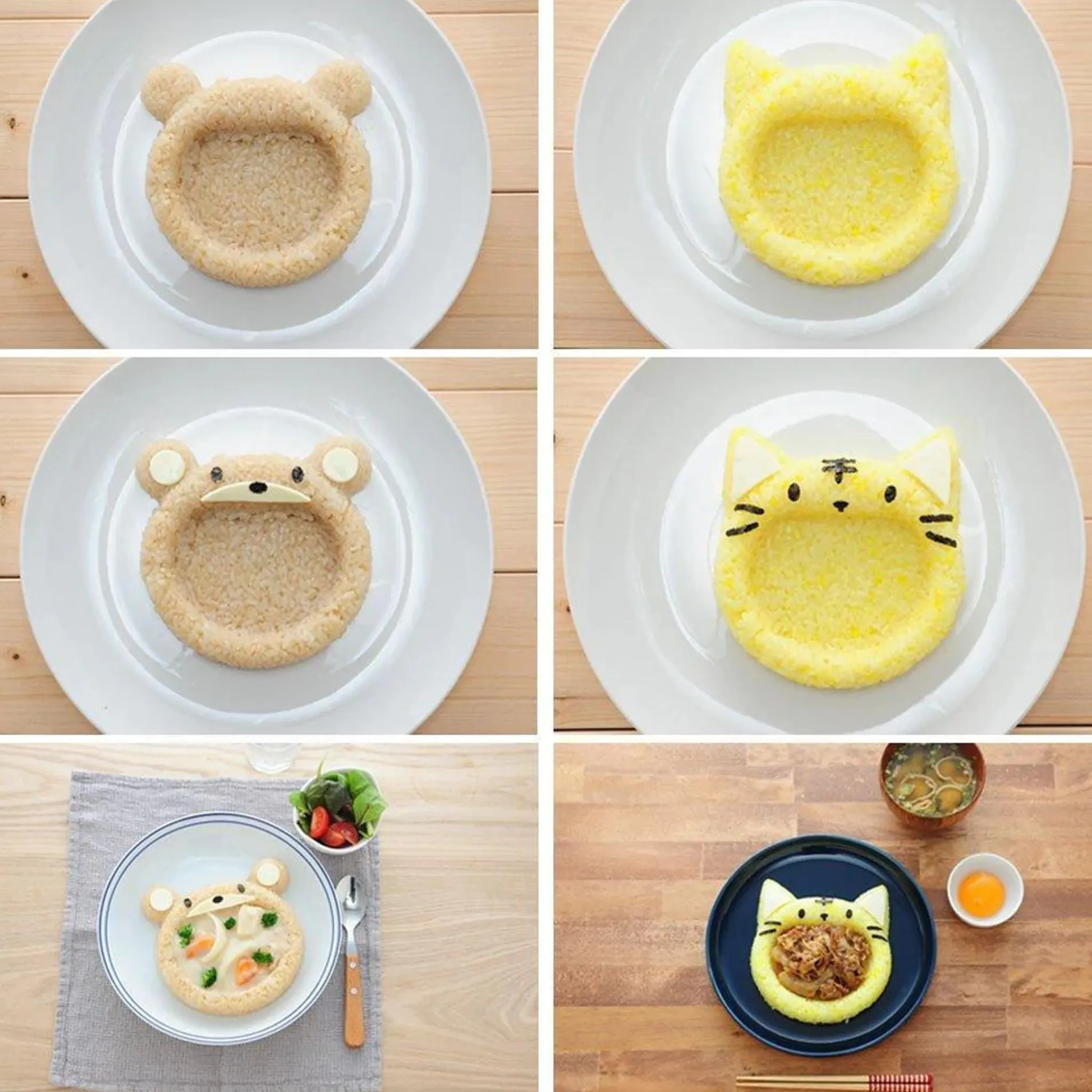 Discount Animal Rice Mould Set for Curry Japanese Ingredients|Japanese Tableware