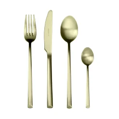Discount Arco Brushed Champagne Gold 4 Piece Place Setting Cutlery Set Cutlery|Tableware Brands
