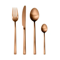Hot Arco Brushed Copper 4 Piece Place Setting Cutlery Set Cutlery|Tableware Brands