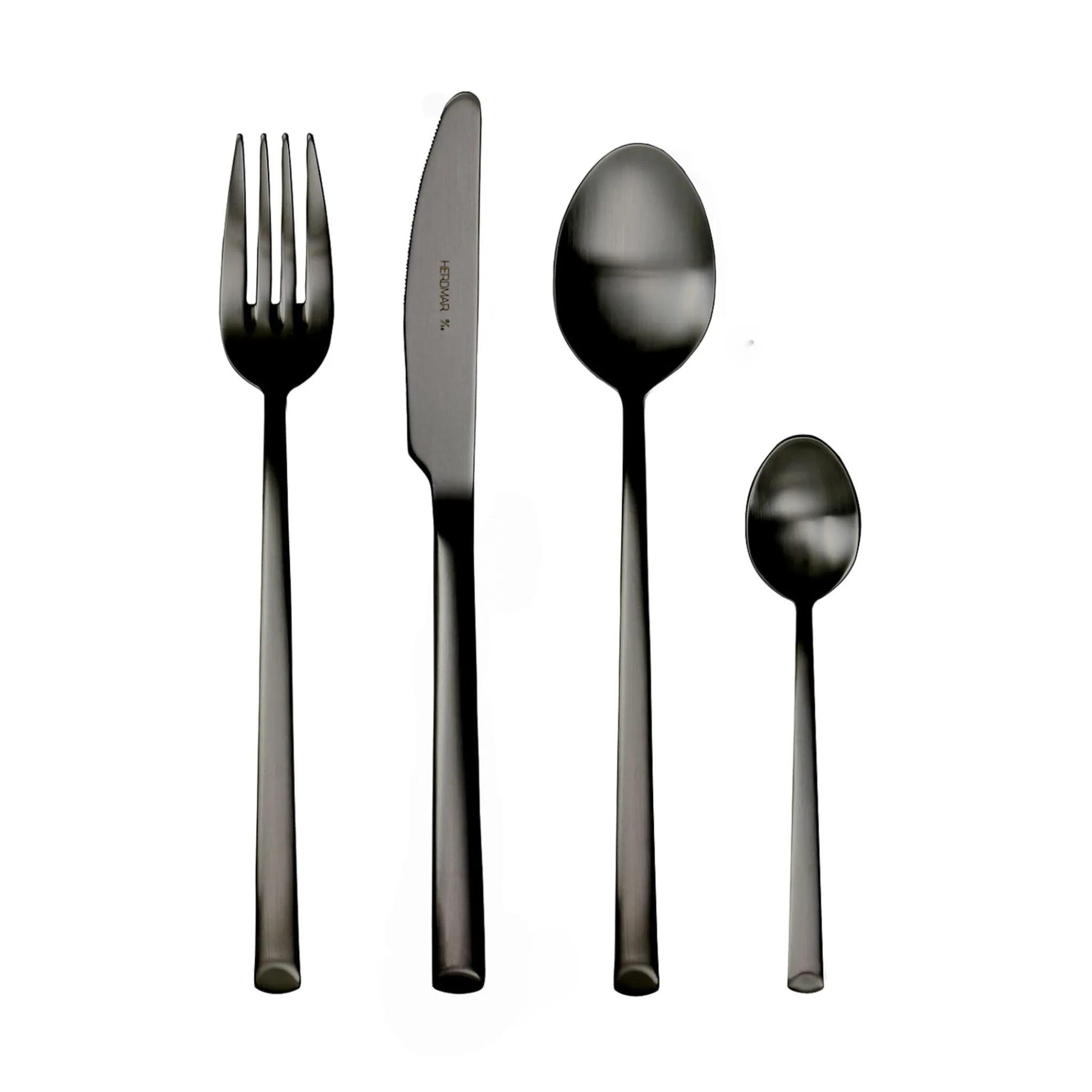 Outlet Arco Matte Black 4 Piece Place Setting Cutlery Set Cutlery|Tableware Brands