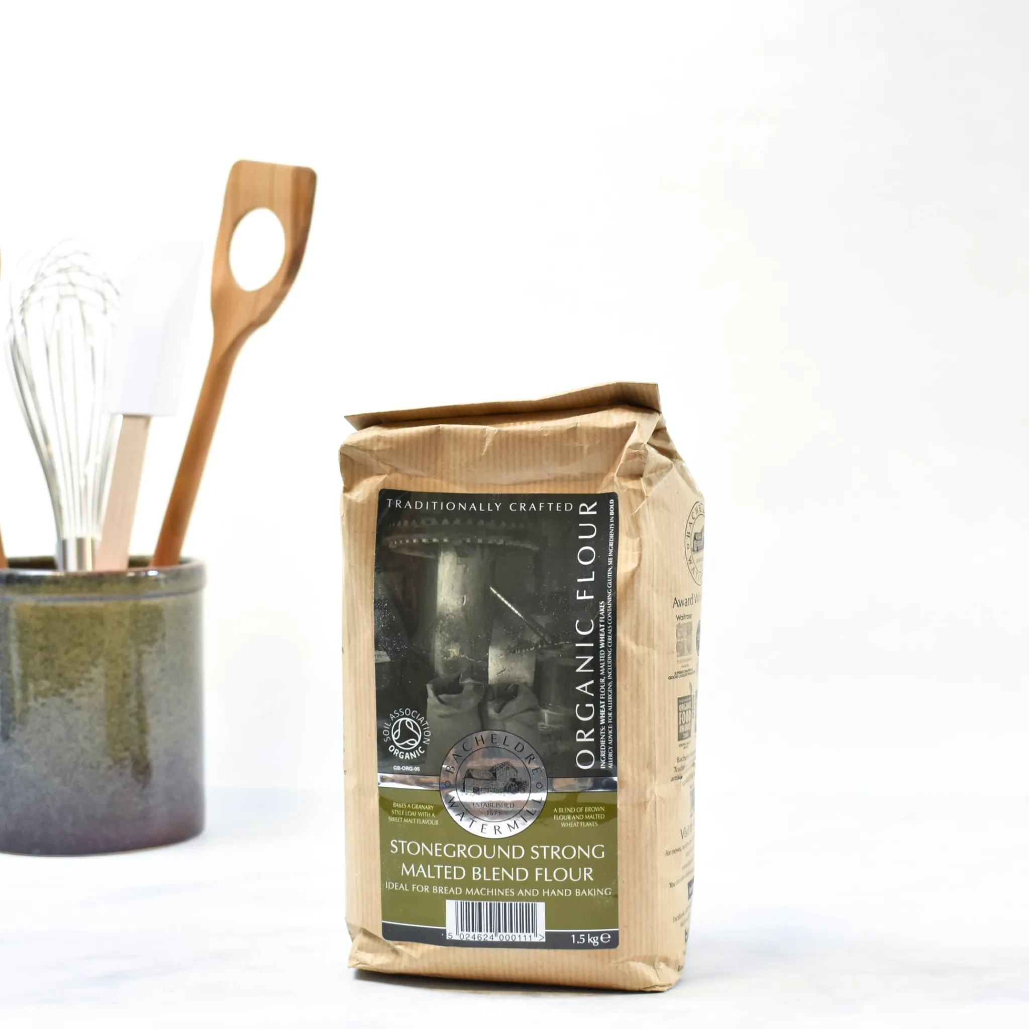 Discount Bacheldre Organic Stoneground Strong Malted Blend Flour, 1.5kg Ingredients Brands|Made In The Uk