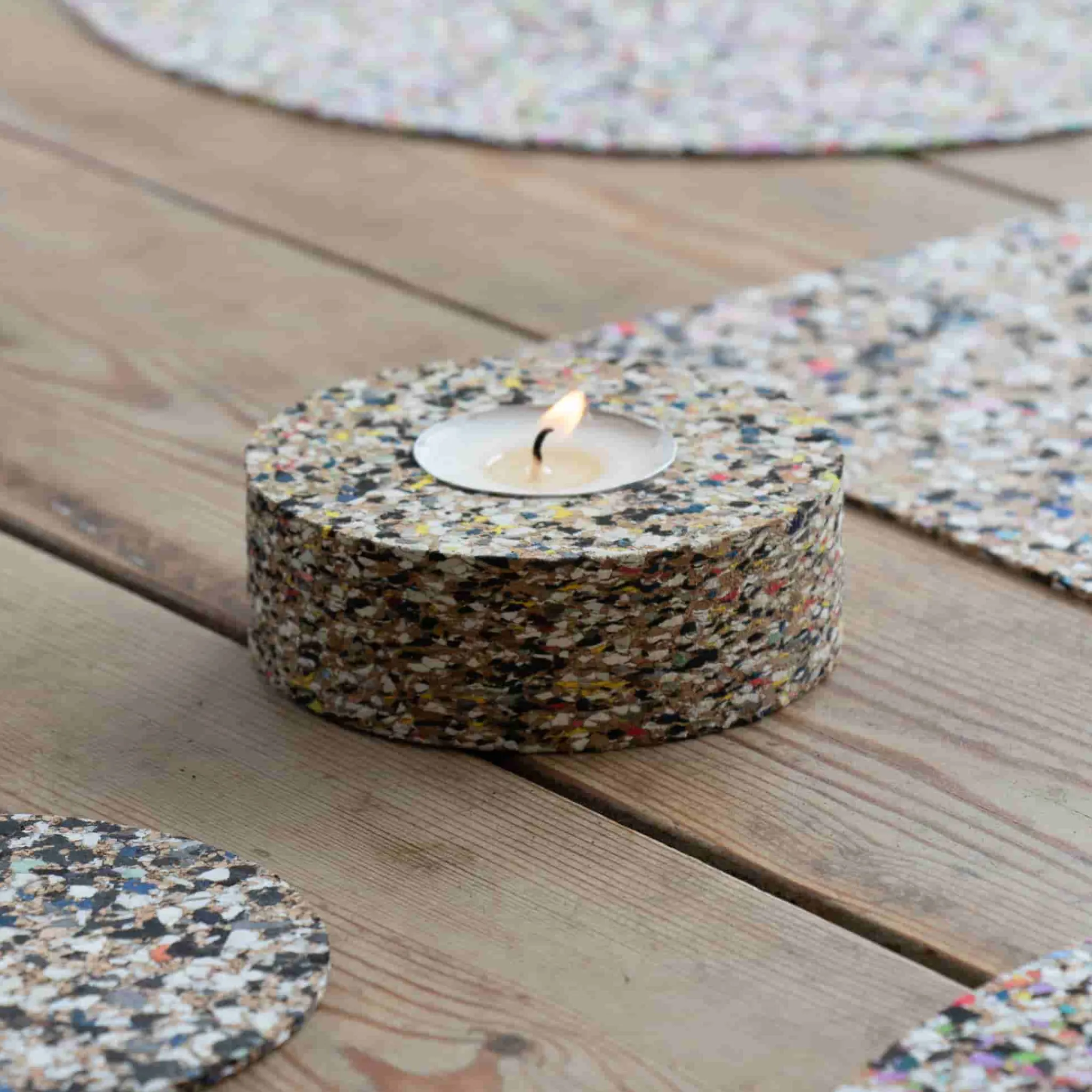 Best Beach Clean Recycled Cork Tealight Holder, 9cm Tableware Brands