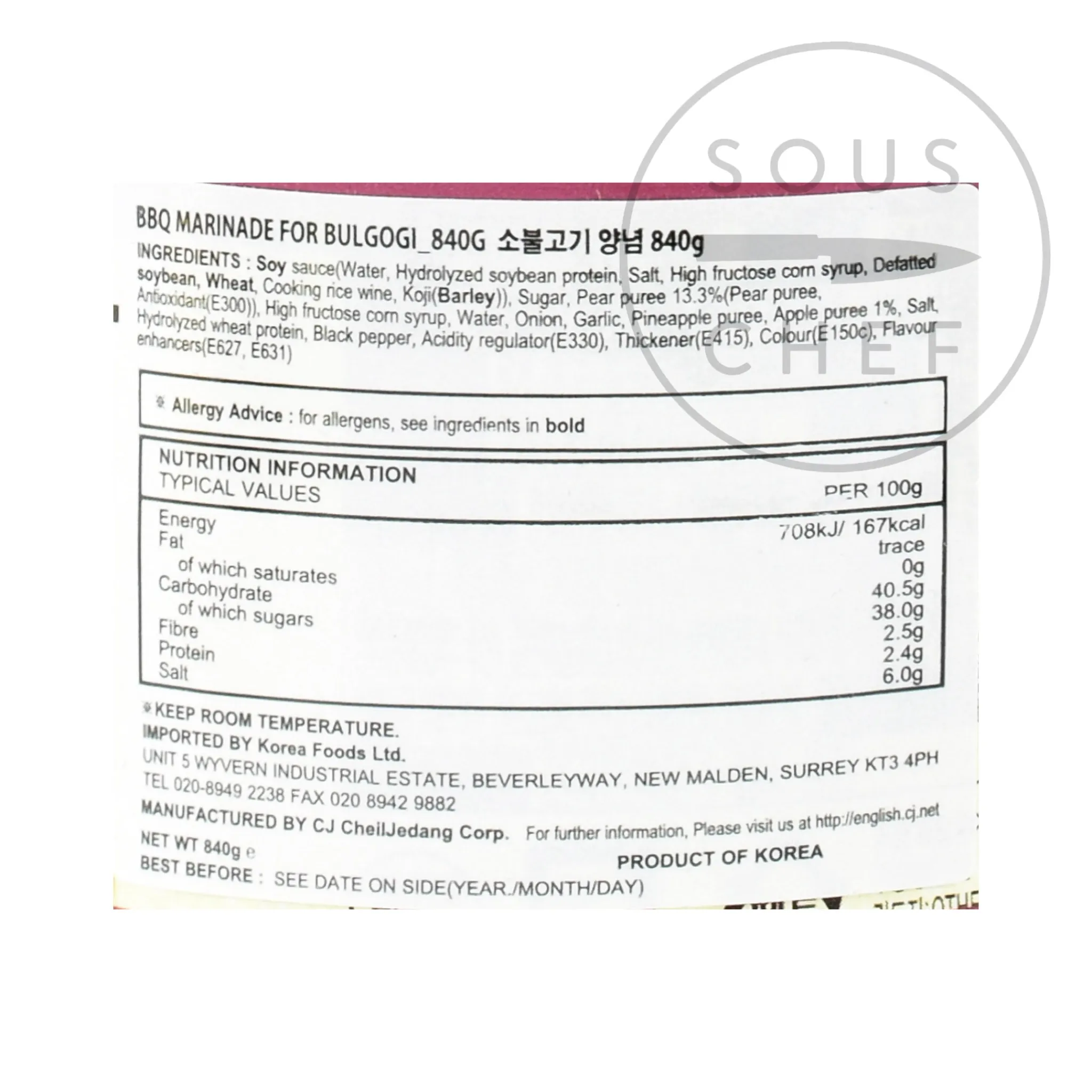 New Beef Bulgogi Marinade, 840g Ingredients Brands|Korean Ingredients