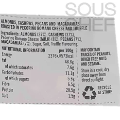 Sale Truffle & Pecorino Nut Mix, 135g Ingredients Brands|Italian Ingredients