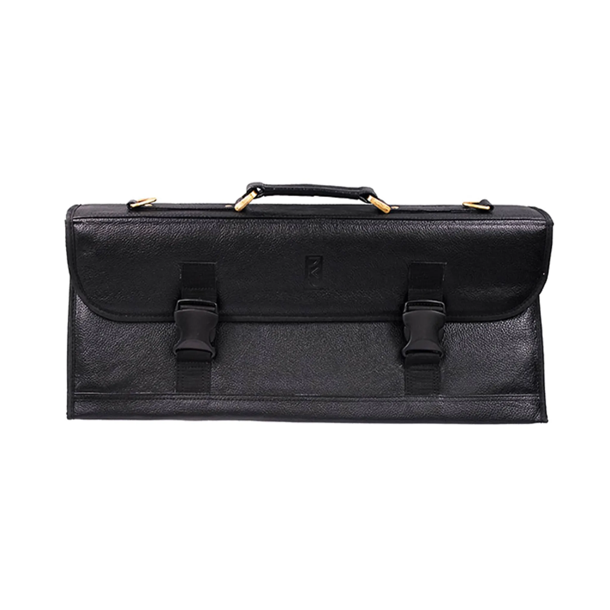 Black Buffalo Leather Knife Bag, 11 Slots Kitchen Knives