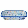 New Blue Dot Enamel Roasting & Serving Dish Baking Supplies & Equipment