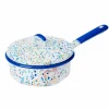 Discount Blue Dot Enamel Saute Pan with Lid, 16cm Pots & Pans
