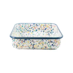 Hot Blue Dot Enamel Square Roasting & Serving Dish, 21cm Baking Supplies & Equipment