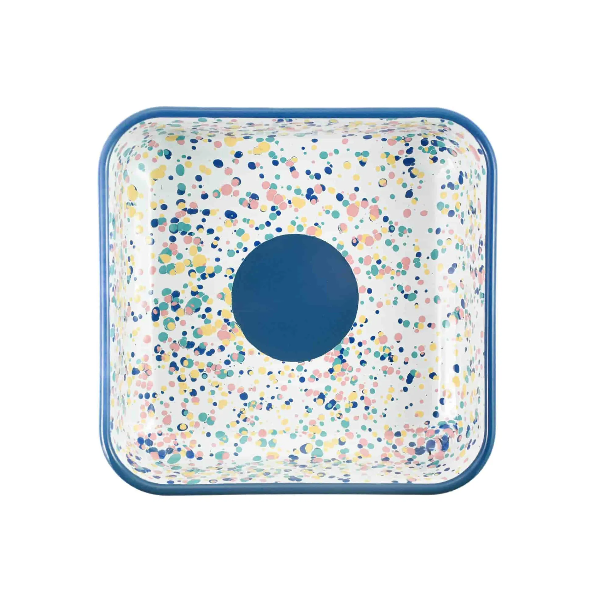 Hot Blue Dot Enamel Square Roasting & Serving Dish, 21cm Baking Supplies & Equipment