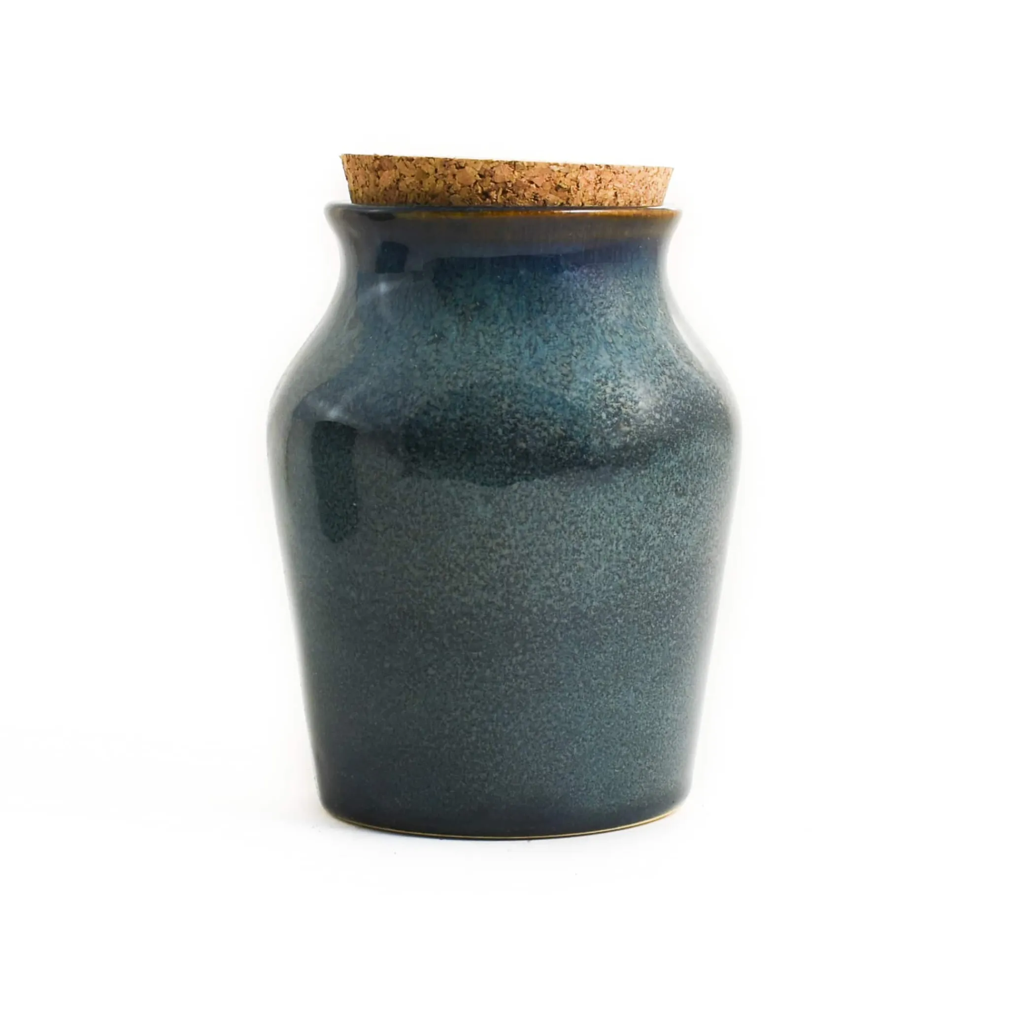 Sale Blue Glaze Salt Pot with Cork Lid Tableware Brands