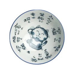Outlet Blue Lucky Cat Bowl, 14cm Crockery & Dinnerware|Bowls