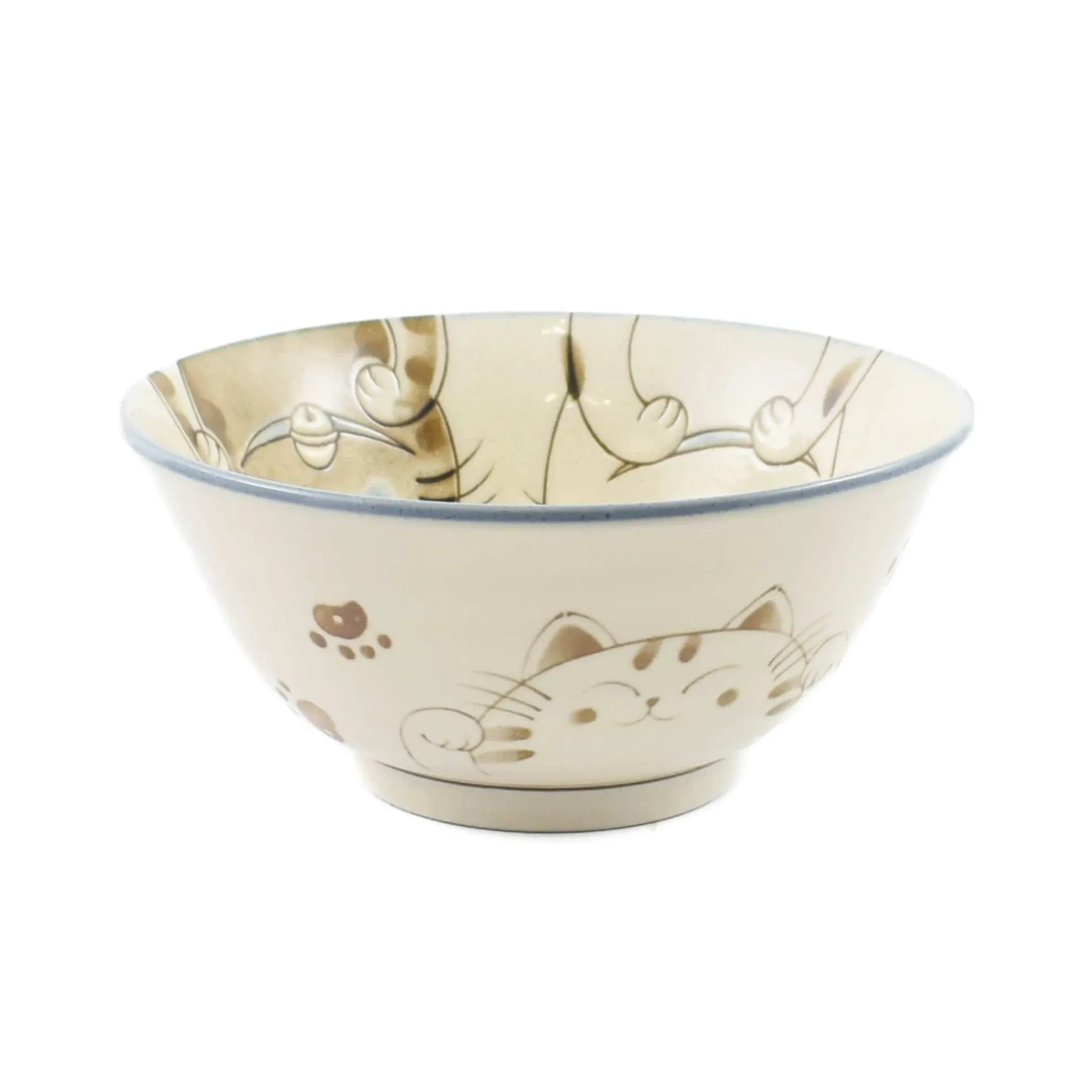 Hot Blue Lucky Cat Japanese Noodle Bowl, 15cm Tableware Brands|Japanese Ingredients