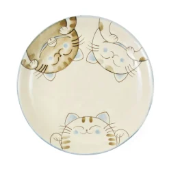 New Blue Lucky Cat Japanese Side Plate, 19.5cm Japanese Ingredients|Plates