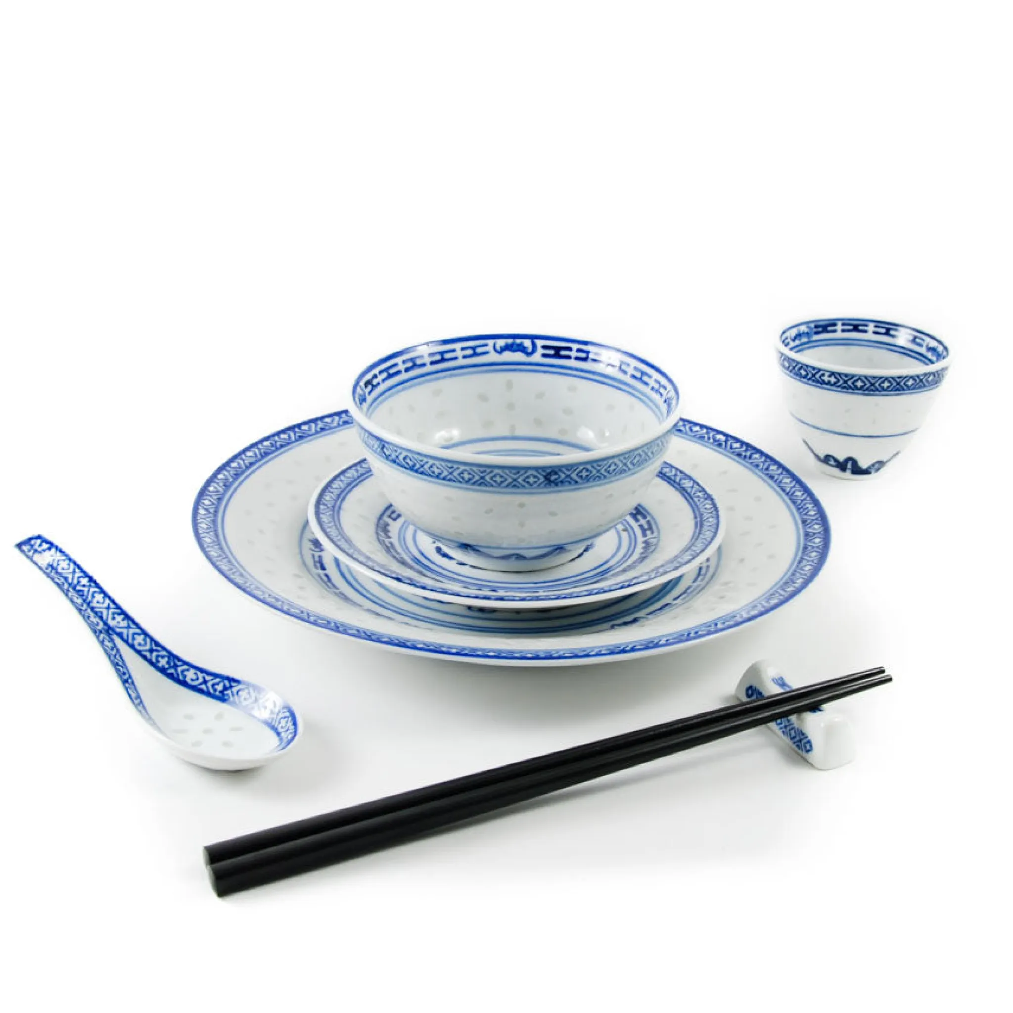 Online Blue Rice Pattern Dinner Plate, 26cm Tableware Brands|Chinese Ingredients
