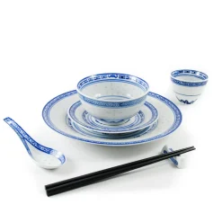 Best Blue Rice Pattern Serving Bowl, 20.3cm Chinese Ingredients|Crockery & Dinnerware