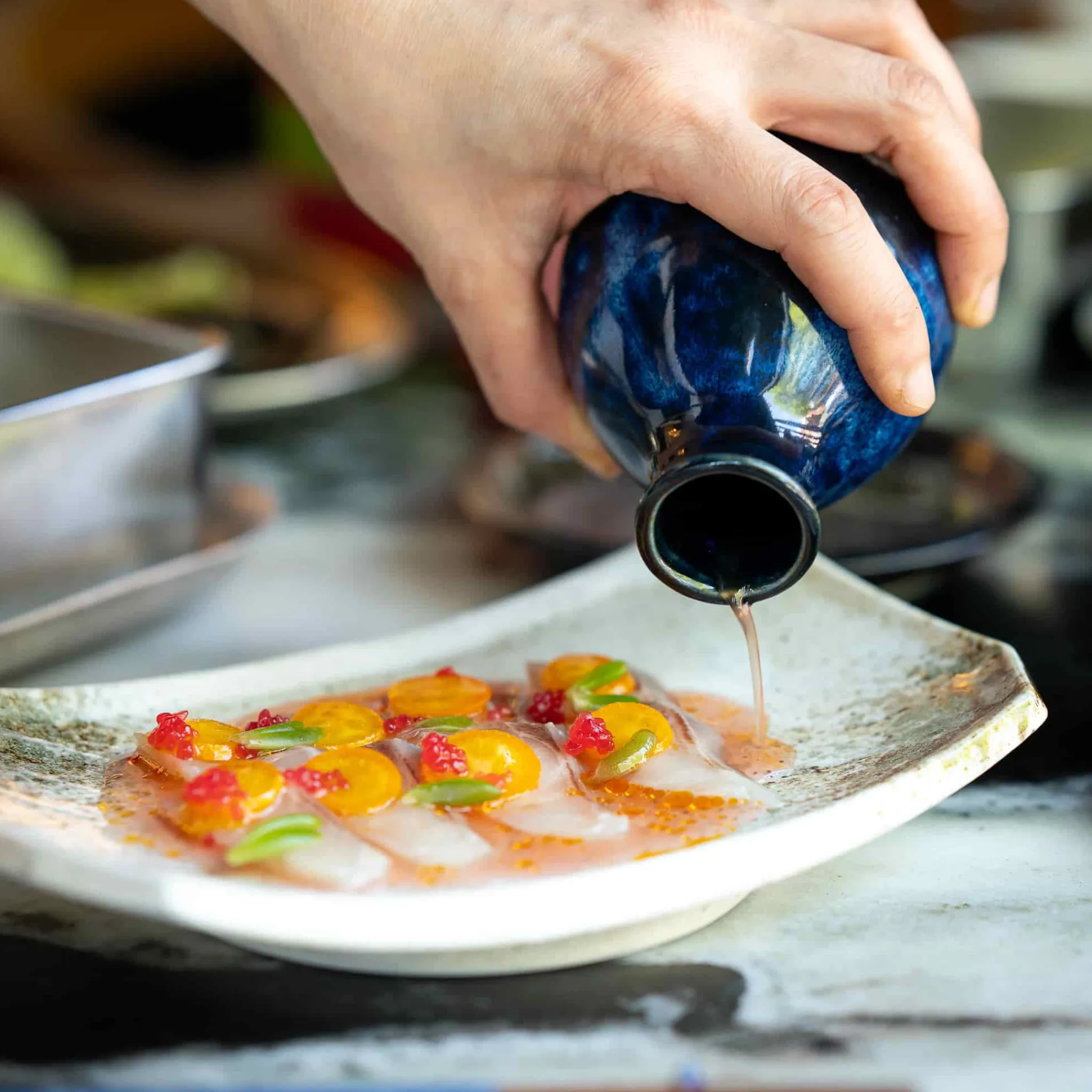 Discount Blue Sakura Sake Set Japanese Ingredients|Japanese Tableware