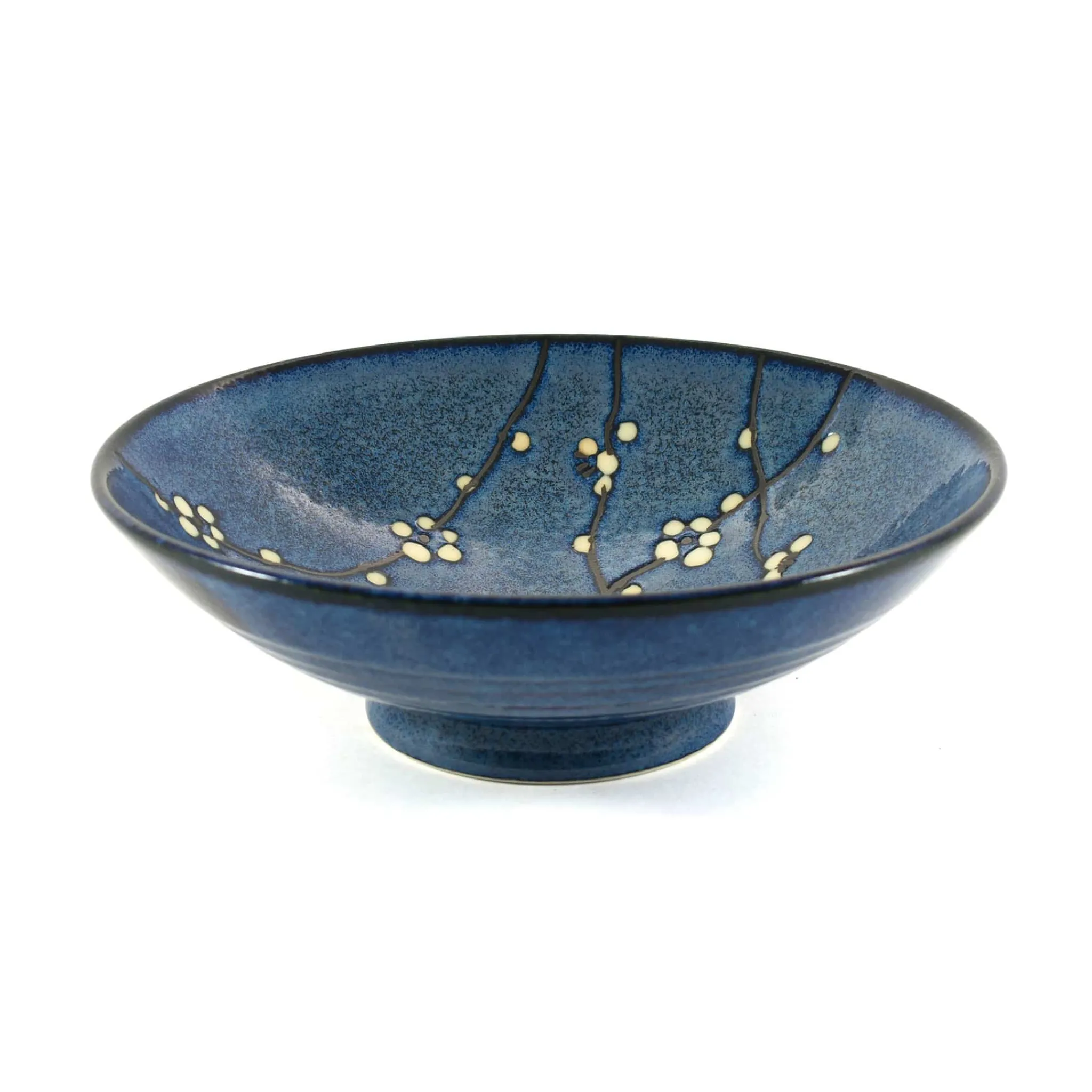 Online Blue Sakura Shallow Bowl, 24.5cm Japanese Ingredients|Japanese Tableware