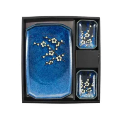 Online Blue Sakura Sushi Serving Set Tableware Brands|Japanese Ingredients