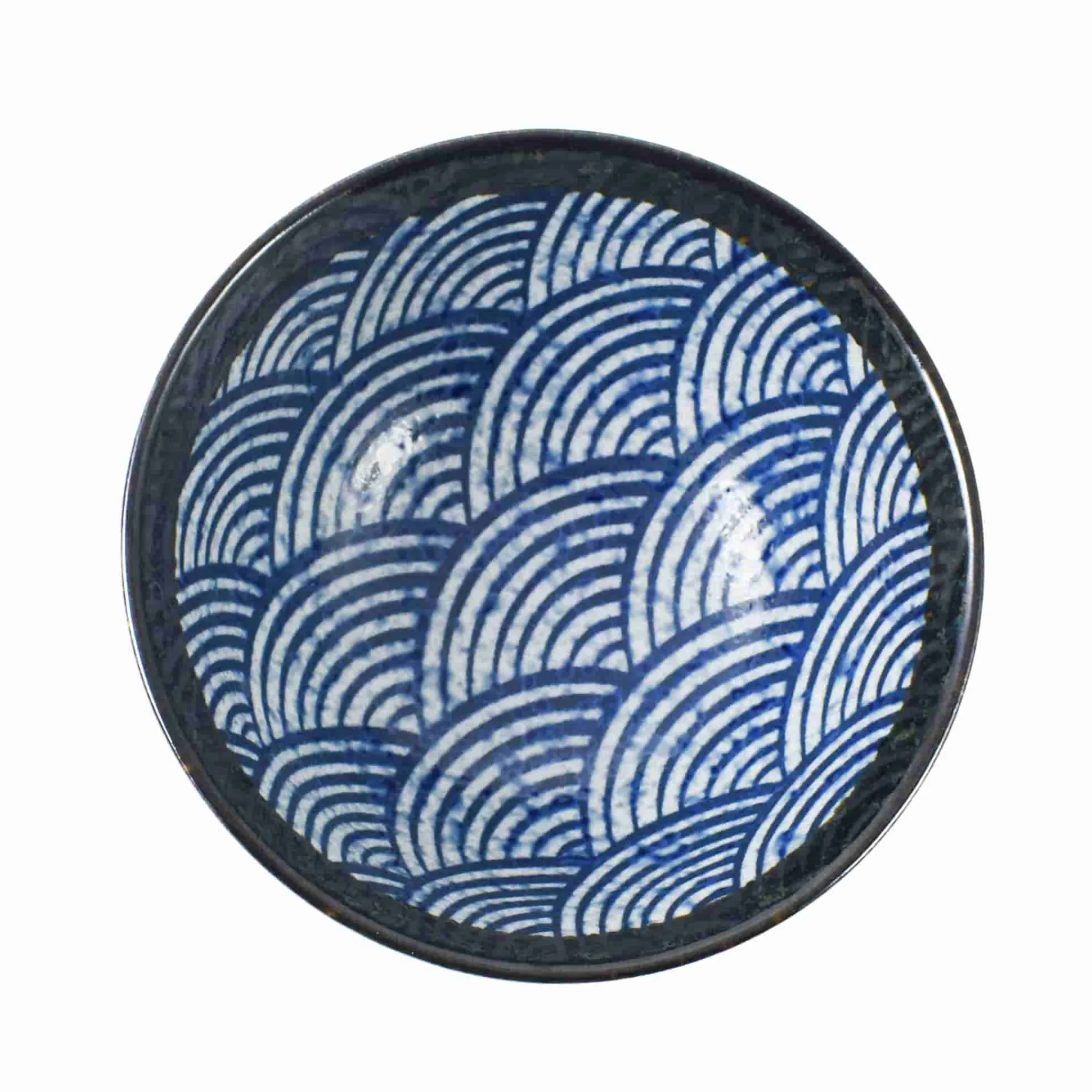 Online Blue Wave Large Rice Bowl, 15.5cm Japanese Ingredients|Japanese Tableware