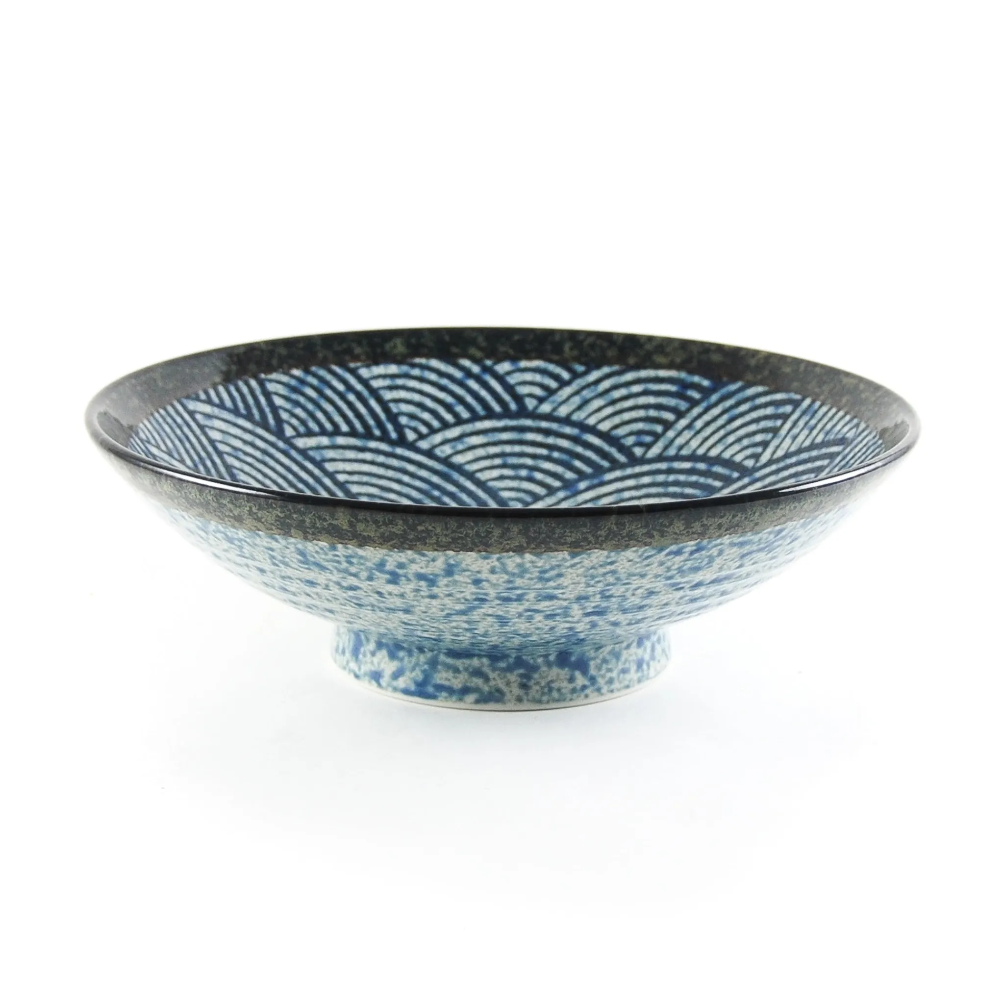 Outlet Blue Wave Large Shallow Bowl, 24.3cm Tableware Brands|Japanese Ingredients