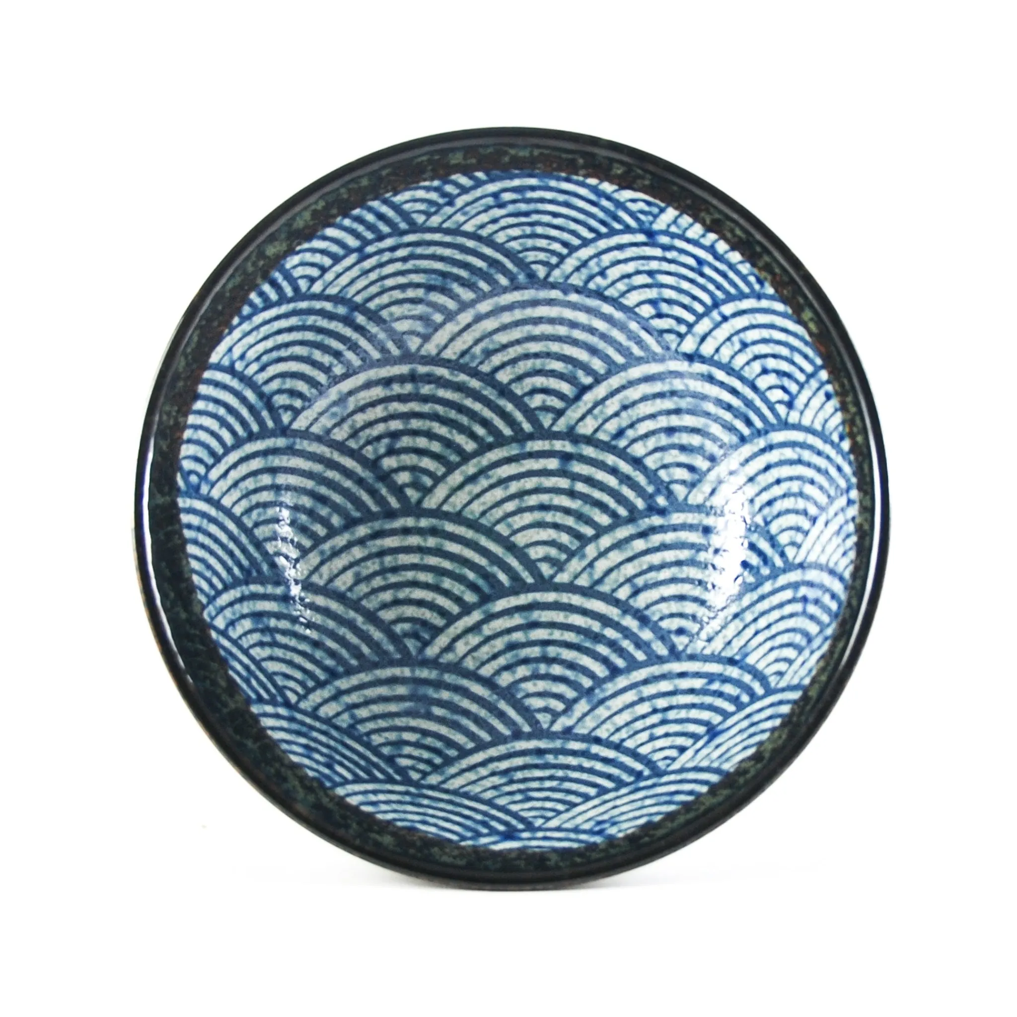 New Blue Wave Ramen Bowl, 21cm Japanese Ingredients|Japanese Tableware