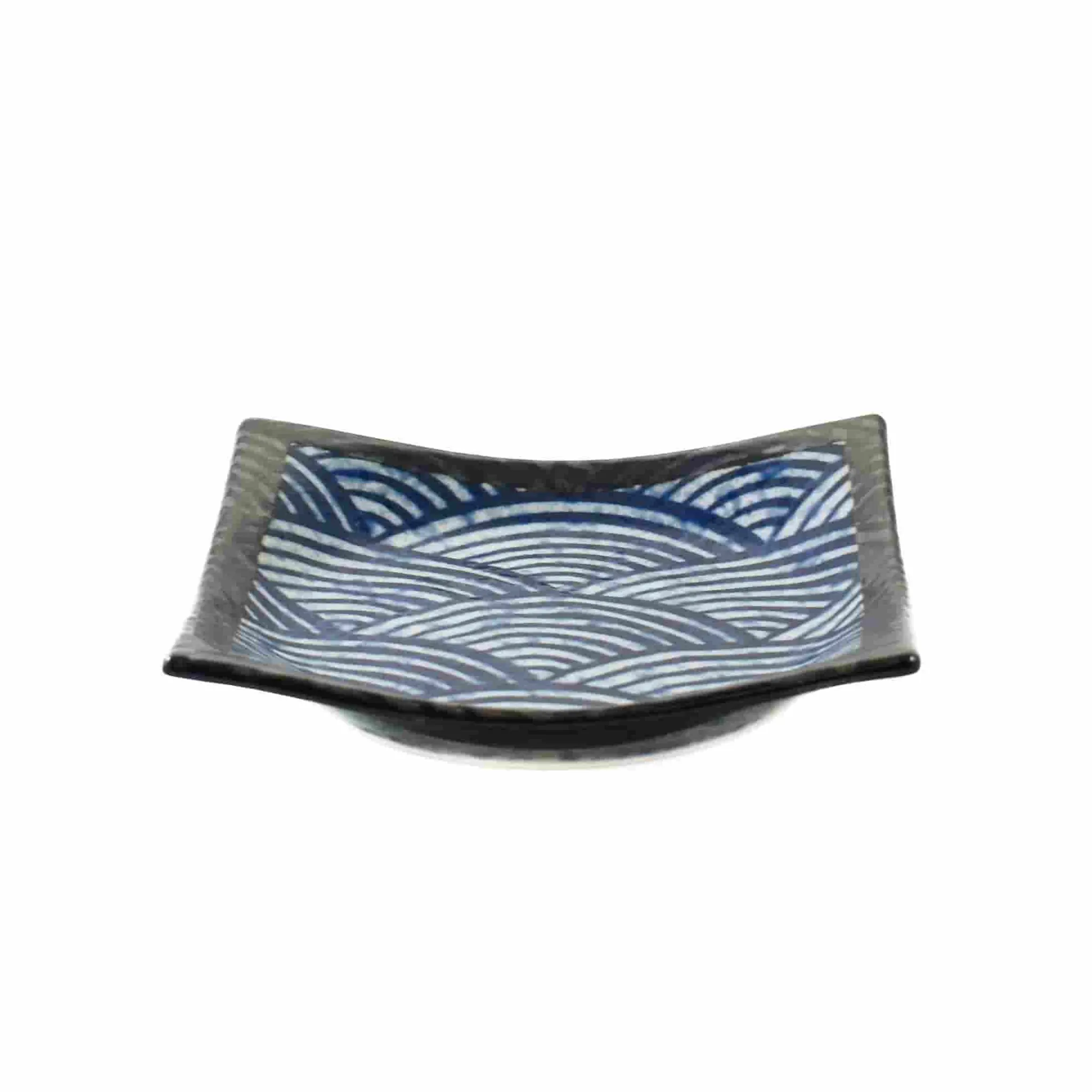 Clearance Blue Wave Small Square Plate, 13.5cm Tableware Brands|Japanese Ingredients
