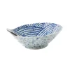 Hot Blue Wave Tonsui Bowl, 13cm Japanese Ingredients|Japanese Tableware