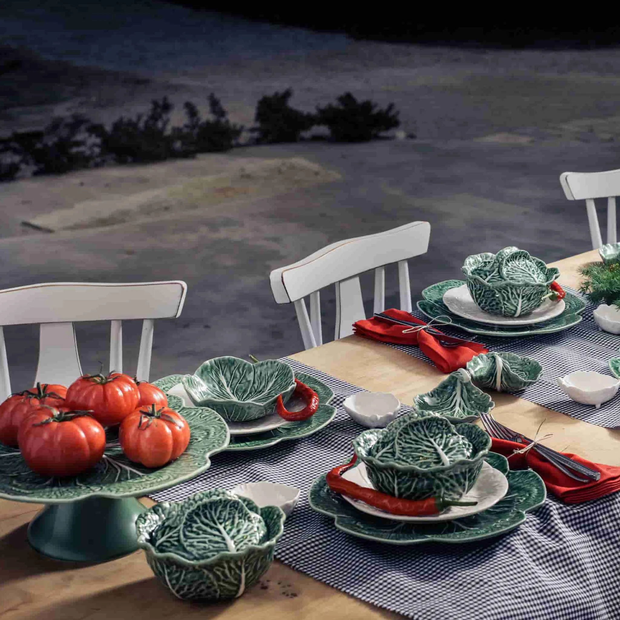 Discount Green Cabbage Cake Stand, 31cm Serveware|Tableware Brands