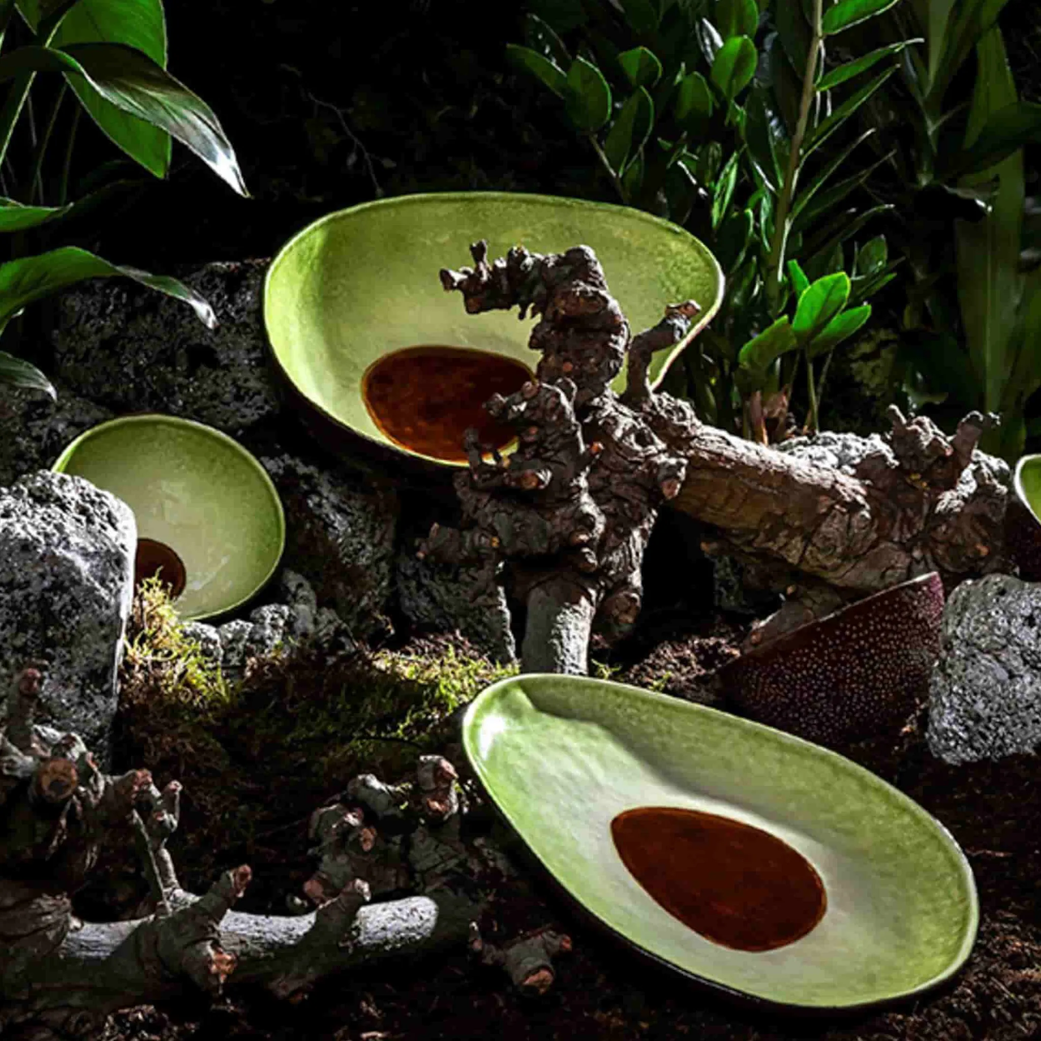 Outlet Tropical Fruits Avocado Salad Bowl, 34x23x9cm Crockery & Dinnerware|Bowls