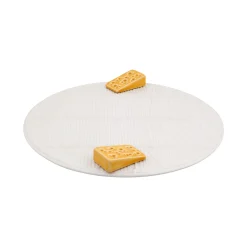 Sale White Cheese Tray with Yellow Cheese Table Setting|Serveware