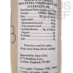 Discount Arbequina Extra Virgin Olive Oil, 500ml Ingredients Brands|Spanish Ingredients