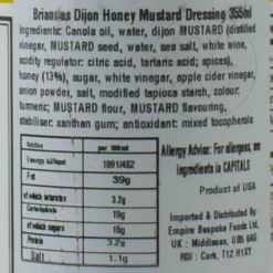 Clearance Dijon Honey Mustard Dressing, 355ml American Ingredients|Sauces & Condiments