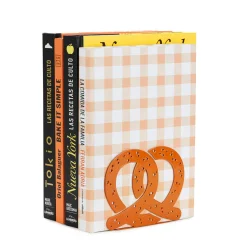 Brown Pretzel Metal Bookend Tableware Brands
