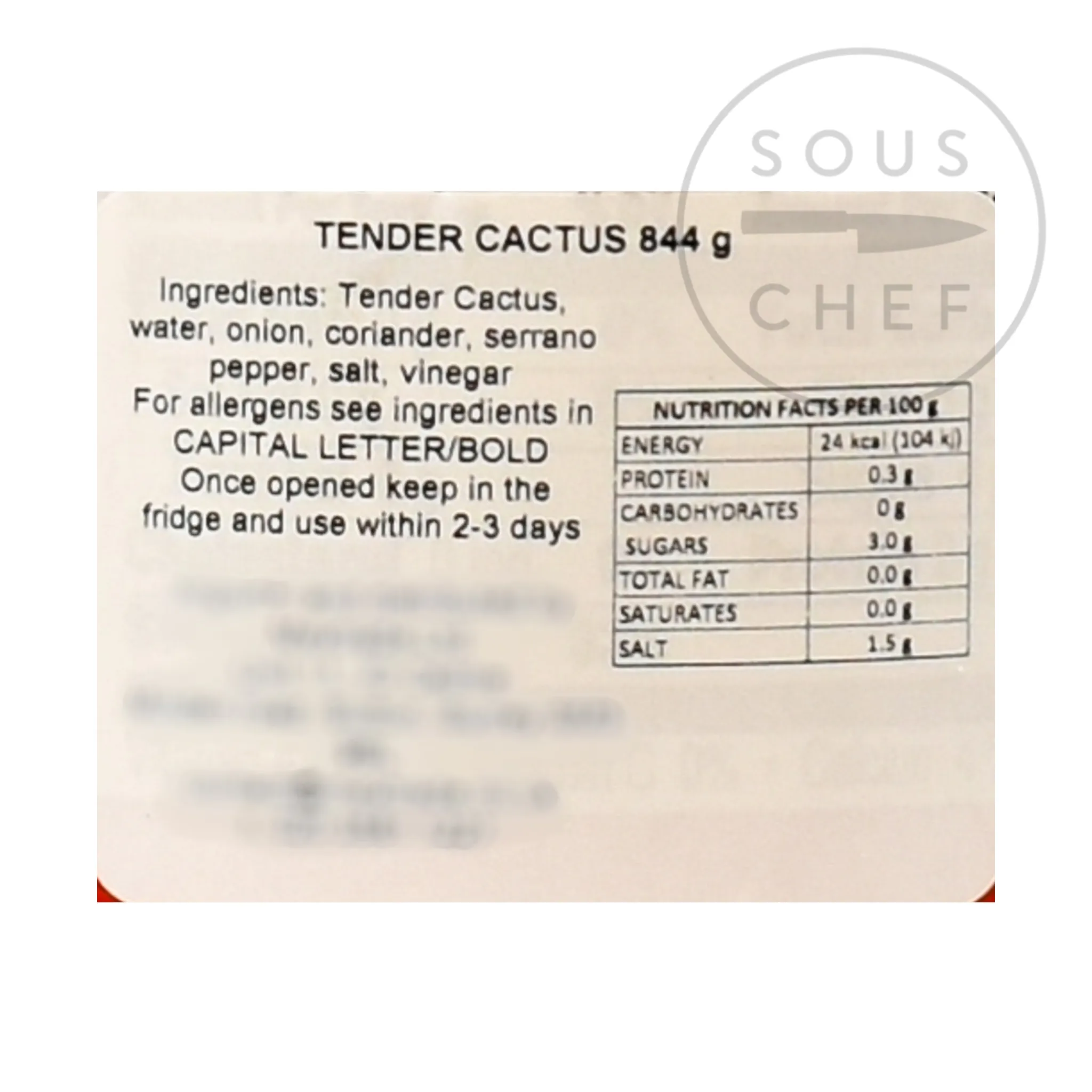 Outlet Cactus, 825g Ingredients Brands|Mexican Ingredients