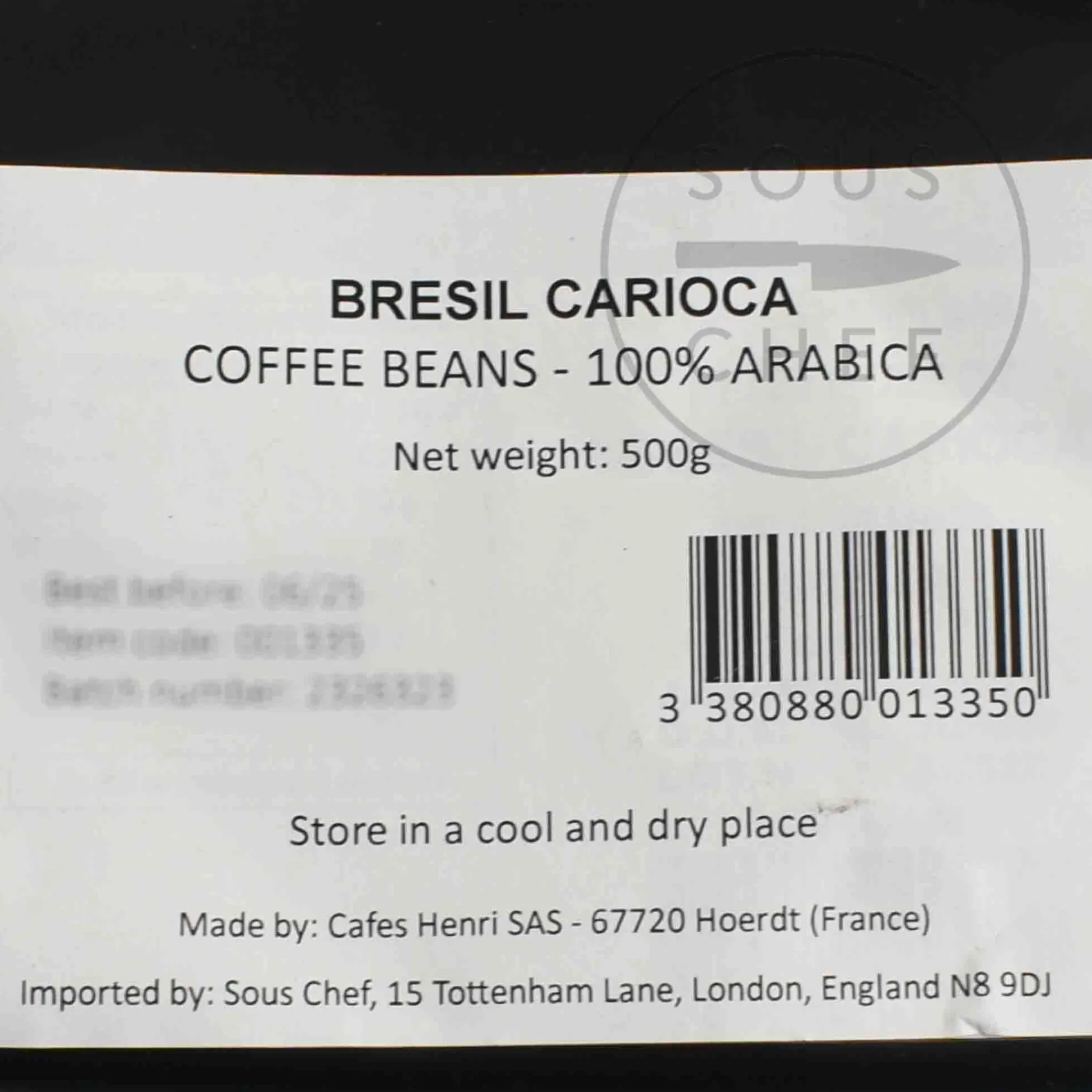 New Brazil Carioca Whole Coffee Beans, 500g Ingredients Brands|Drinks