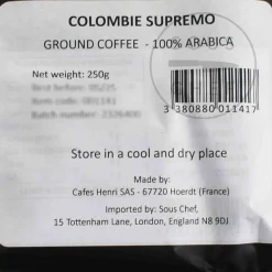 Colombia Supremo Ground Coffee, 250g Ingredients Brands|Drinks