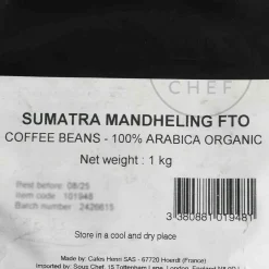 Outlet Sumatra Mandheling Organic Whole Coffee Beans Drinks|Ingredients Brands