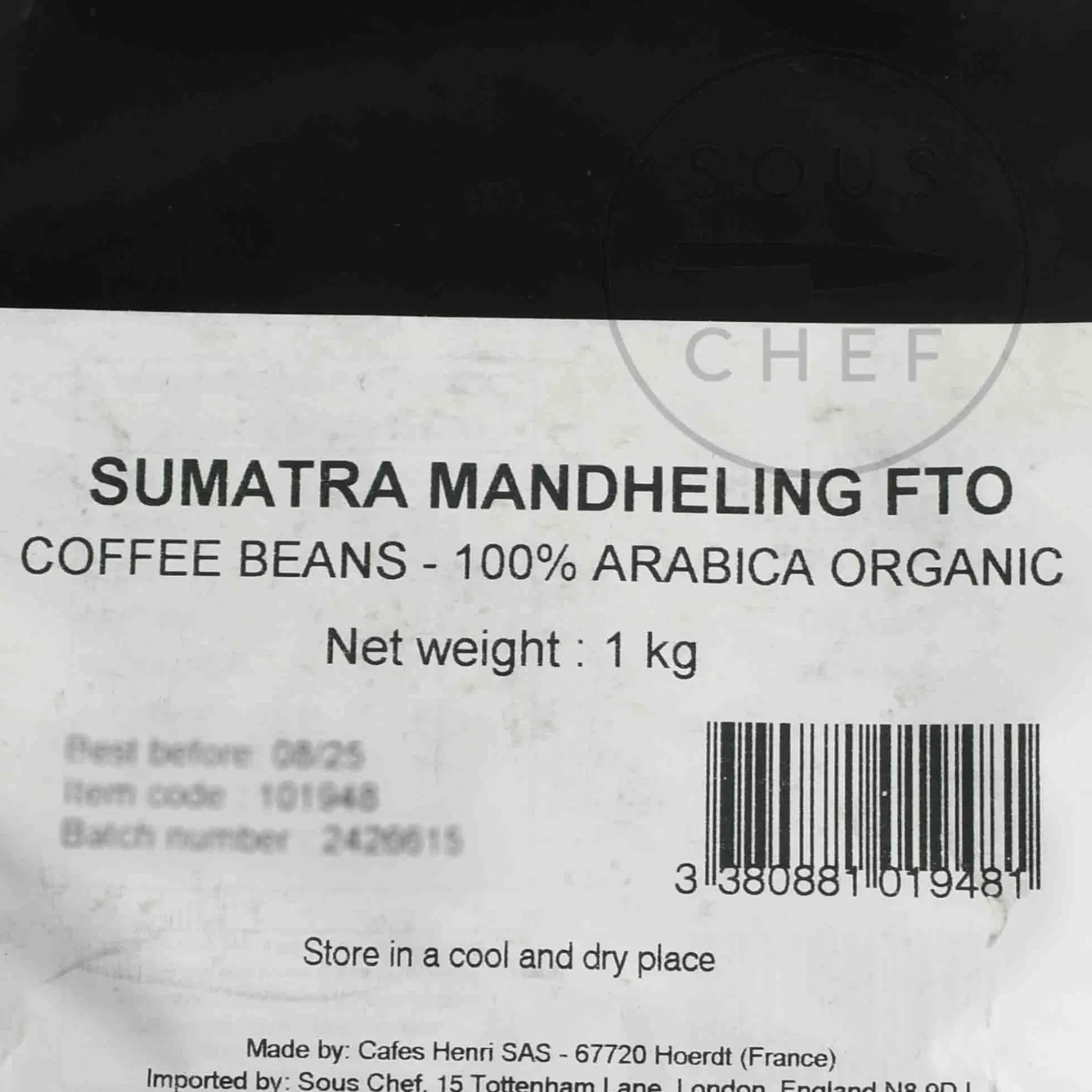 Outlet Sumatra Mandheling Organic Whole Coffee Beans Drinks|Ingredients Brands