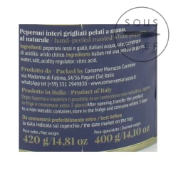 New Whole Grilled Hand-Peeled Peppers in Brine, 420g Ingredients Brands|Italian Ingredients