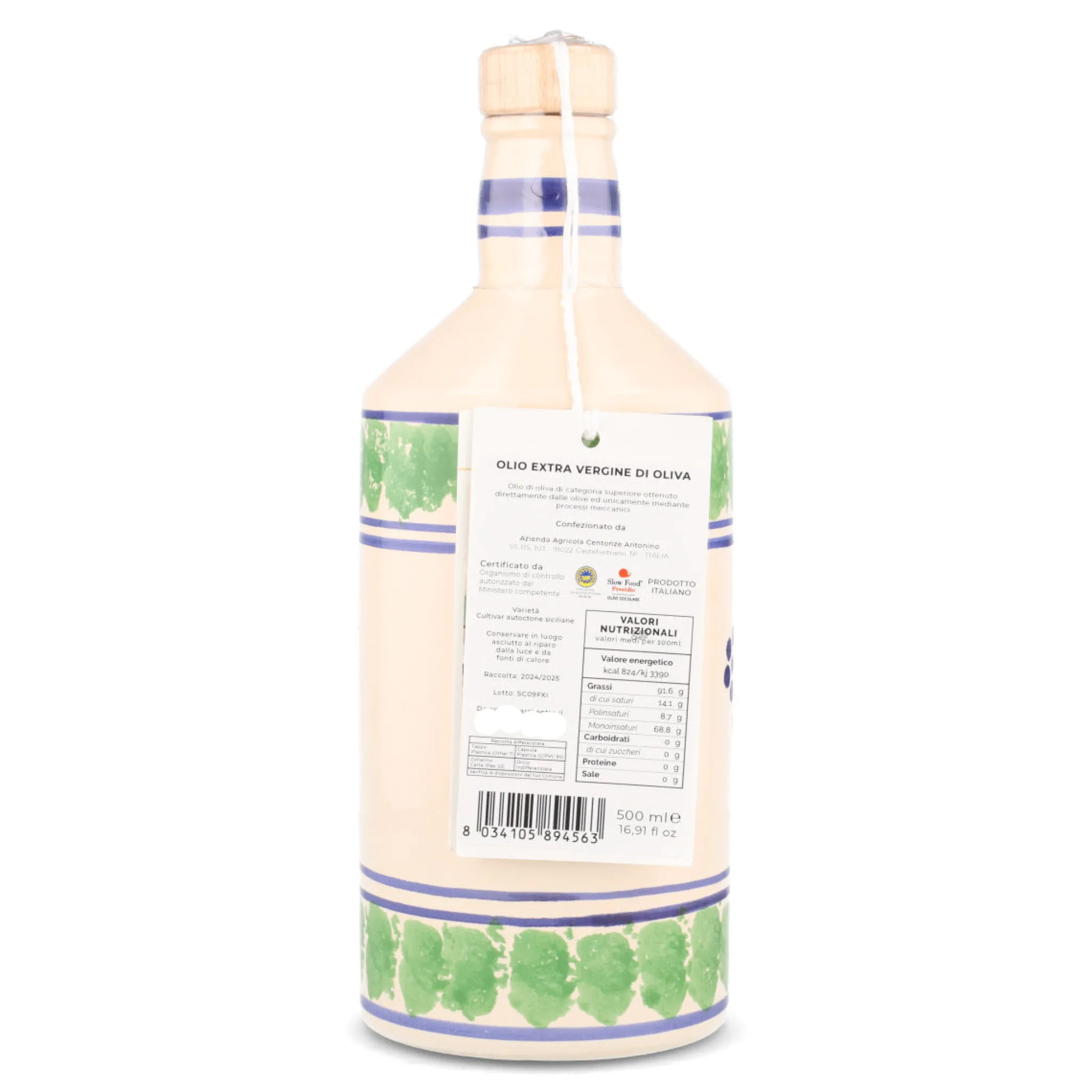 New Fangotti PGI Extra Virgin Olive Oil in Fiori di Campo Bottle, 500ml Ingredients Brands|Oil, Vinegar & Dressings