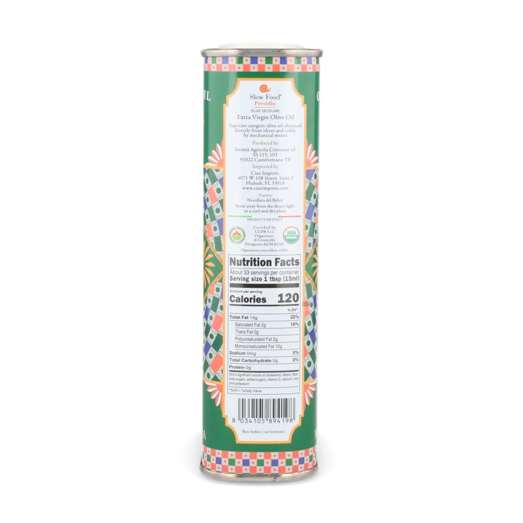 Best Organic Extra Virgin Olive Oil in Tin, 500ml Ingredients Brands|Oil, Vinegar & Dressings