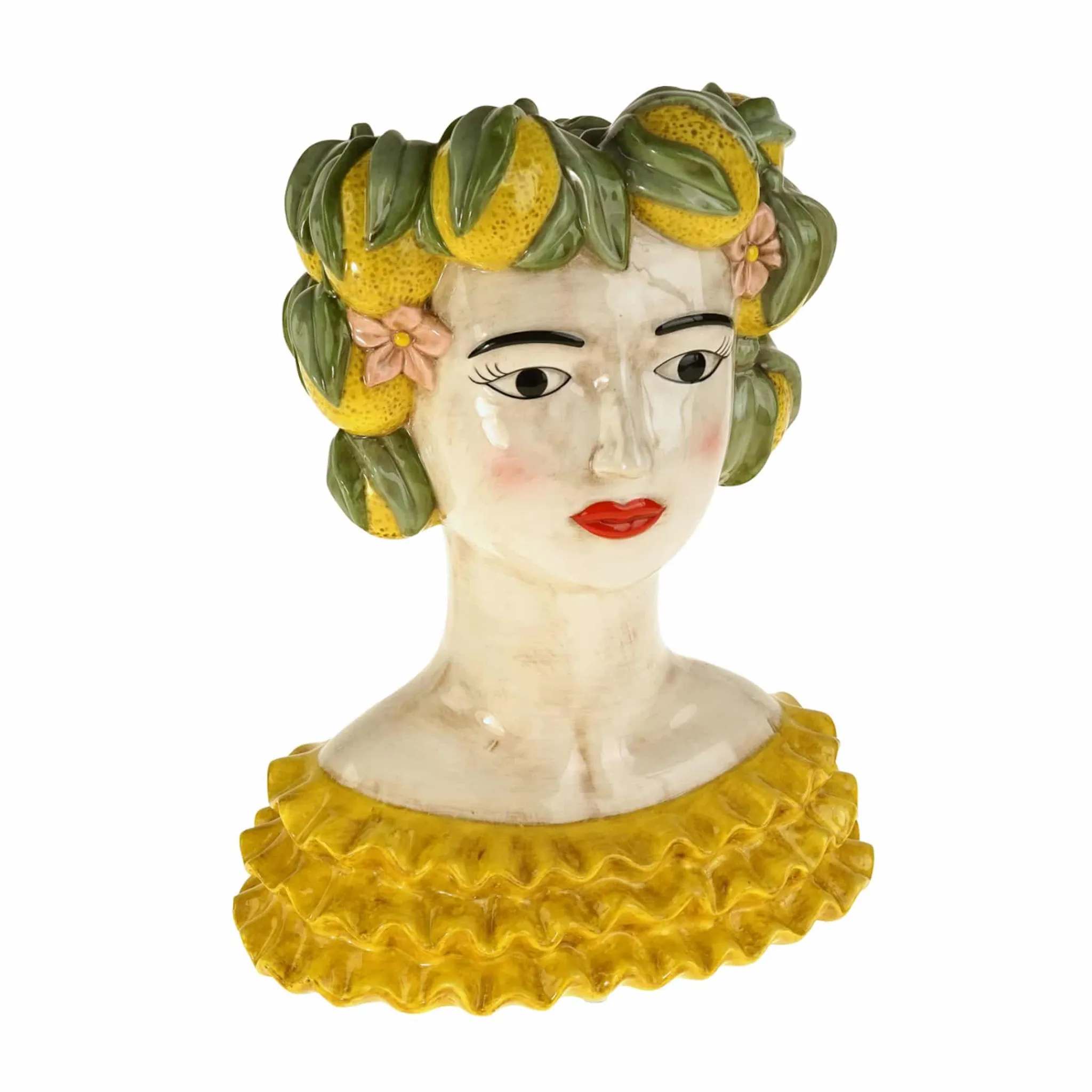 Hot Ceramic Figure with Lemon Headdress Vase Tableware Brands