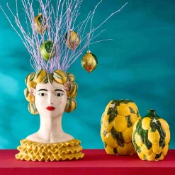 Hot Ceramic Figure with Lemon Headdress Vase Tableware Brands