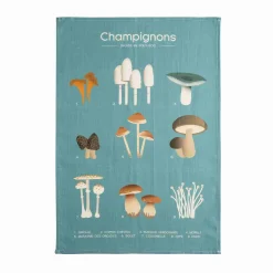 Sale Champignons French Tea Towel Kitchen Textiles & Clothing